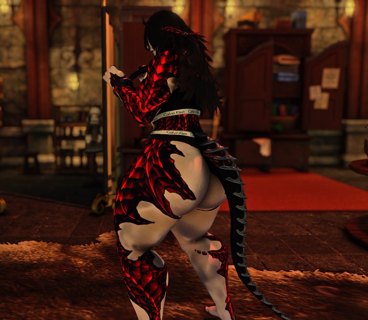 Cerys_Est's tweet photo. Messy thing. Woke up. And already wants to train. 

#Au_Ra #GPOSER https://t.co/mDJF3TaNbK
