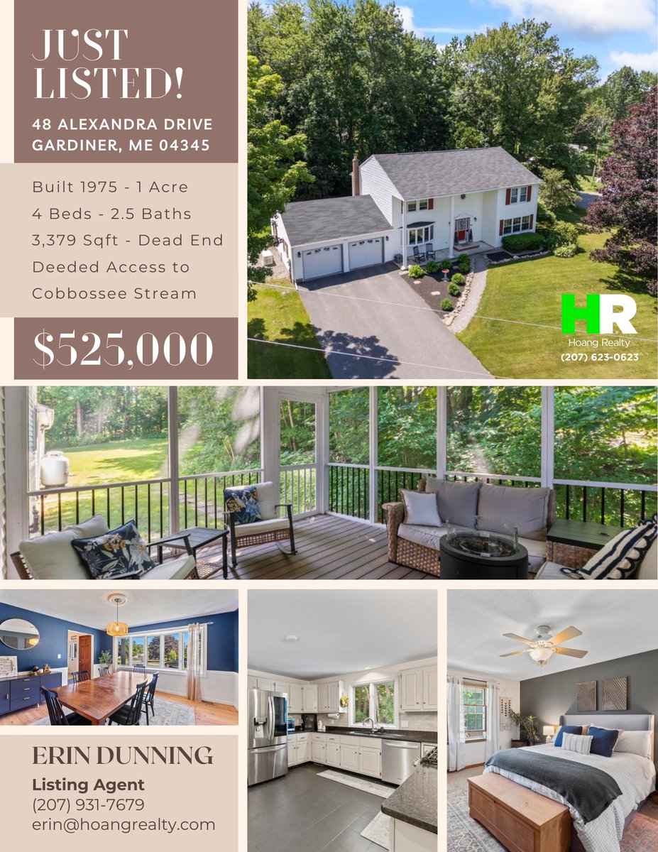 RealtyHoang's tweet photo. Erin Dunning, Broker at Hoang Realty has an incredible new listing in Gardiner, Maine!  Find further details, photos, and videos right on our website. To request a showing or ask questions, contact Erin at (207) 931-7679.
https://t.co/lhbJJwq9dN https://t.co/DYsWHP8bwh