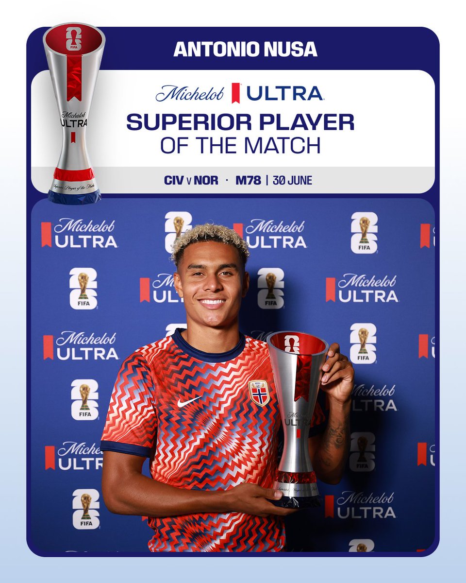 TrueeeCricketer's tweet photo. A. Nusa win the POTM 
#Norway #Ivorycoast #NorvsCiv

#Fifaworldcup #football https://t.co/hzPvLjCoJR
