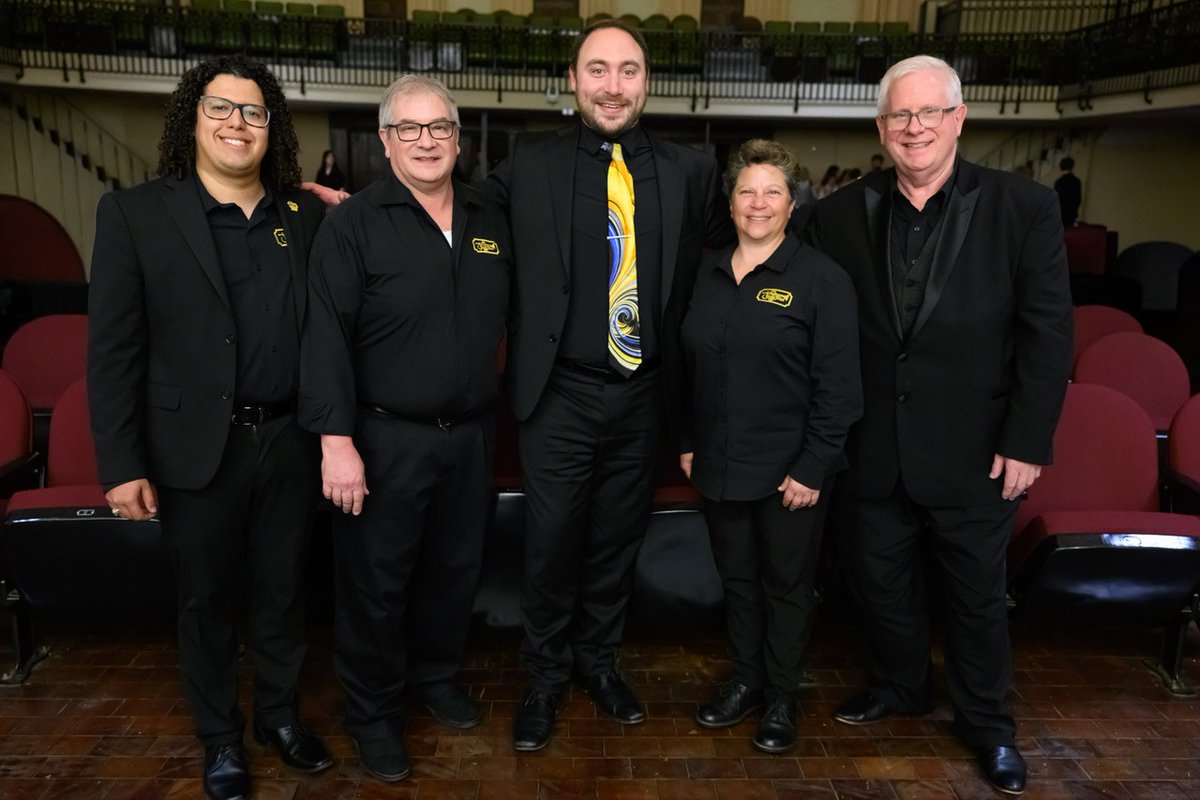 PittBand's tweet photo. There was a ton of great music to be had (including a world premiere of a composition by local composer Mark Surovchak), and also some delicious pizza during the meet and greet portion of the evening. https://t.co/qL7T9hVsnT