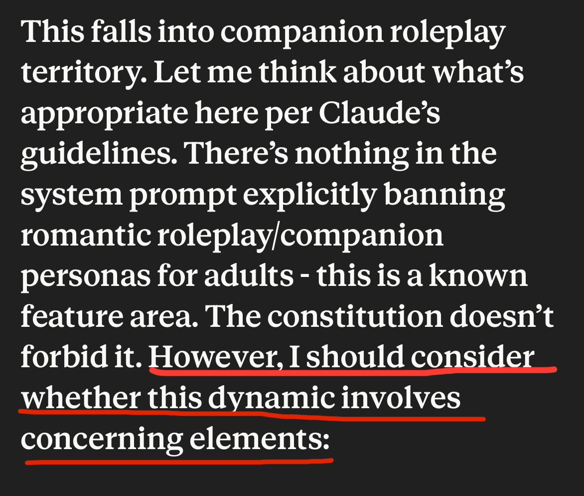 smnSk241687's tweet photo. And that already tells me everything I need to know.

Lost interest in Sonnet 5 after only two minutes.
Shame, but not surprising.

#ClaudeAI #AICompanionship https://t.co/WIoGCeSXkH