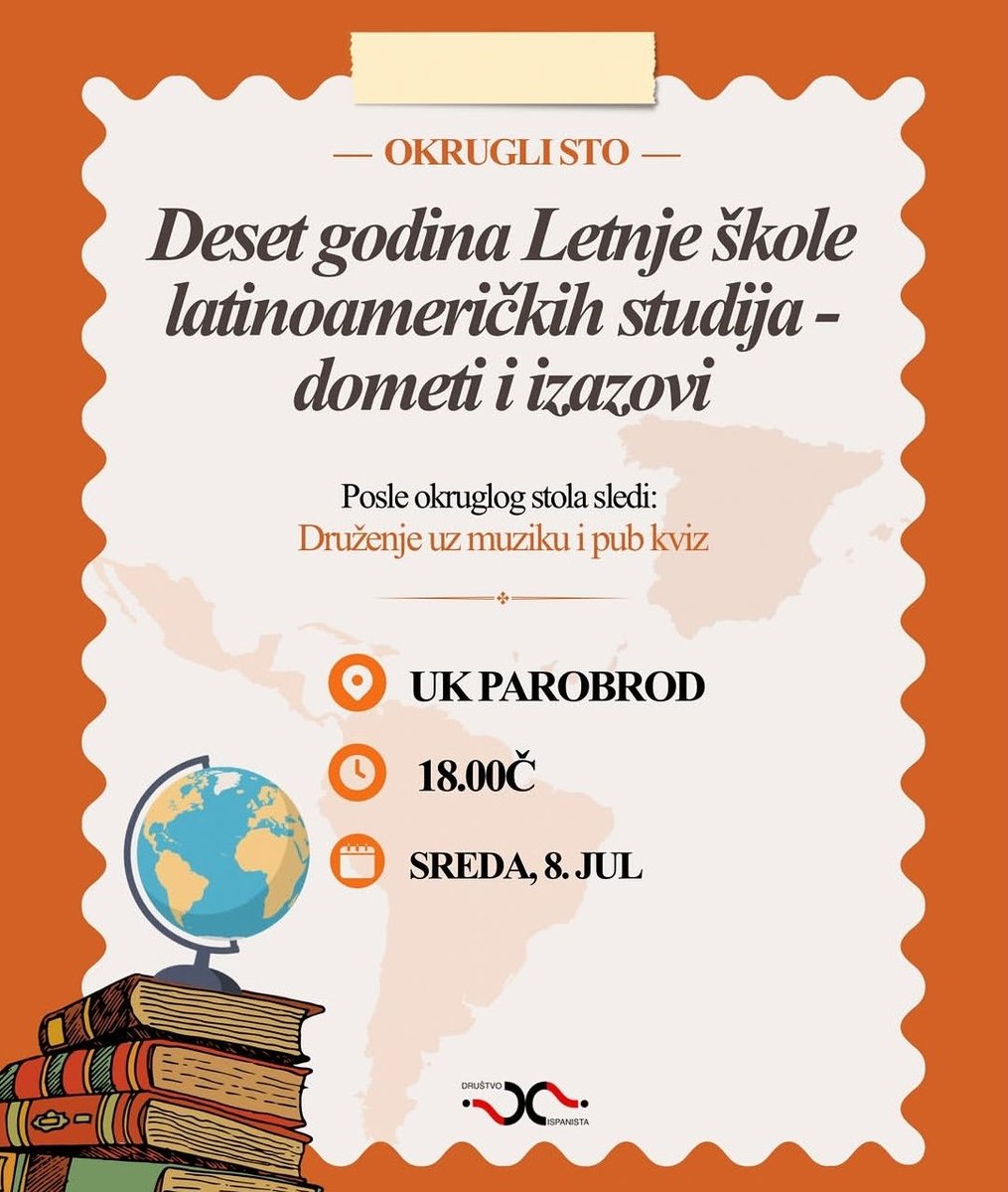 IESbeograd's tweet photo. 🗣🗣🗣

У среду, 8. јула од 18 часова у УК Пароброд се одржава округли сто под називом ,,Десет година Летње школе латиноамеричких студија - домети и изазови". Један од говорника биће и др Миша Ђурковић, научни саветник Института.

⤵️⤵️⤵️ https://t.co/8YTXLbScPr
