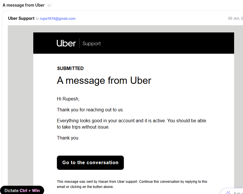 AndrewJHague's tweet photo. @UberIN_Support I have just received this email. You have not listened to anything I have sent to you about this data breach. This support is a joke. Rupesh is using my email address on his uber account. Please stop this immediately. https://t.co/lpec5Cip2c