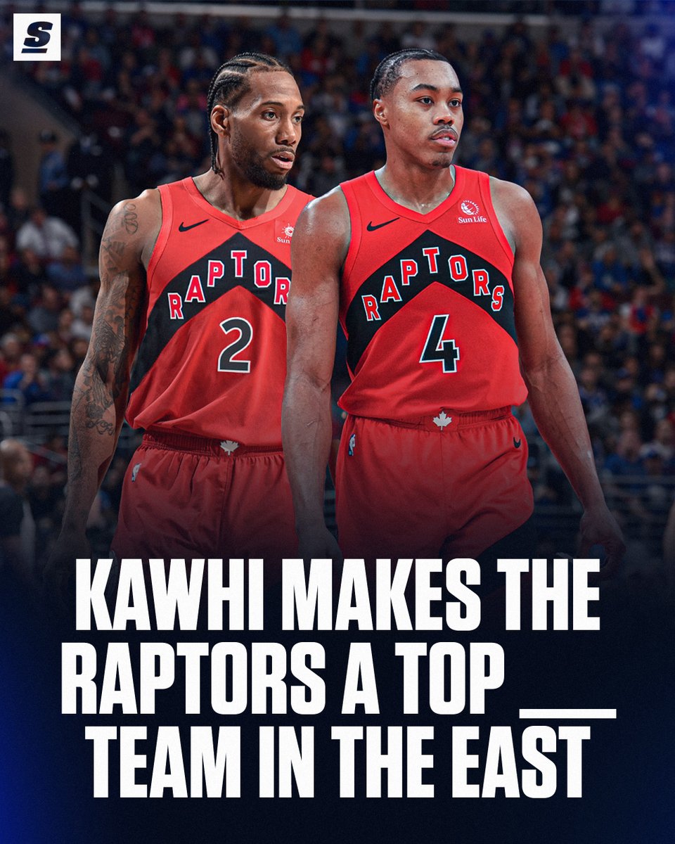 theScore's tweet photo. How far will Kawhi &amp; the Raptors go in 2026-27? 🤔 https://t.co/pDOCx8F9ru