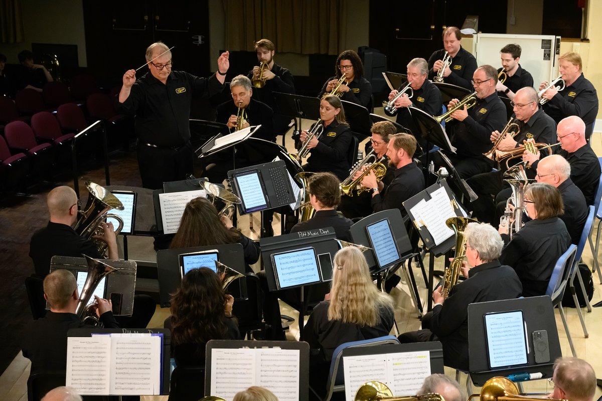 PittBand's tweet photo. A look back at our first ever Spring Festival of Bands, held on our campus back in April. This inaugural festival featured a high school band (the Franklin Regional HS Wind Ensemble) a community band (The Allegheny Brass Band), and of course, YOUR Pitt Symphonic Band! https://t.co/cpraiFlh3N