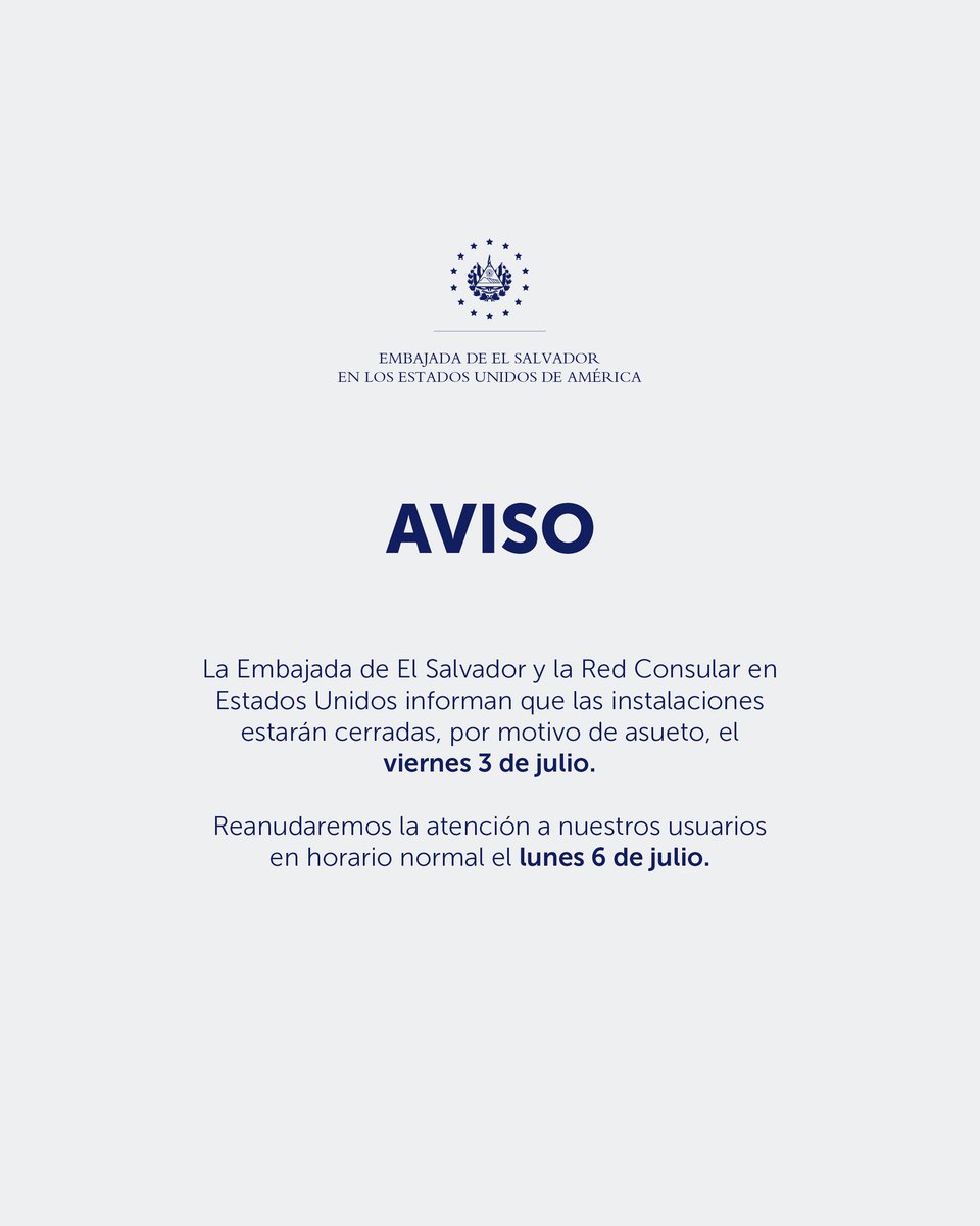 EESAenEEUU's tweet photo. Si tienes planificado realizar trámites en nuestra red consular esta semana, te invitamos a tomar nota de esta información: https://t.co/wB6PPVPnSU