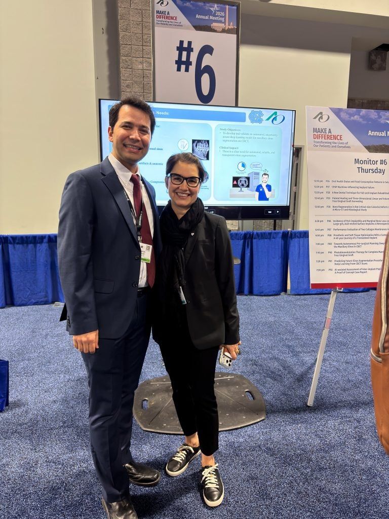 UNCDentistry's tweet photo. AI + dentistry = the future of patient care. 🦷

Aminollah Khormali, PhD, is a DDS student and researcher at ASOD working to bring artificial intelligence to dental diagnostics — and he's already winning national recognition for it. 

Read more: https://t.co/F9V6ZjTtXL https://t.co/5aBSWvnkpb