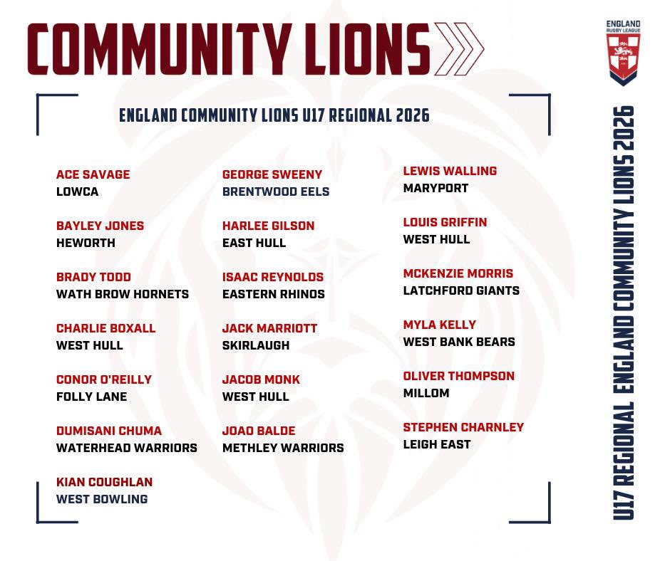 lions_rl's tweet photo. A massive well done to all the U17 Regional Lions who have been selected to play Ligue Sud Provence 👏🦁🏴󠁧󠁢󠁥󠁮󠁧󠁿 https://t.co/Gk81a6Lnka
