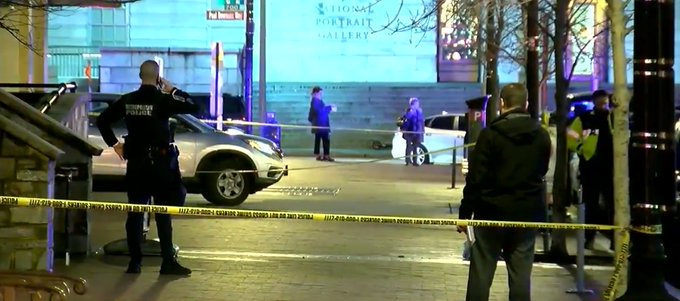 ScottTaylorTV's tweet photo. UPDATE: MONDAY SHOOTING AT D.C. CHURCH: 16-YEAR-OLD ARRESTED WITH TWO GUNS

New details from Metro Police after two men were shot inside a Northeast D.C. church Monday afternoon.

Investigators say a group was gathered in a fenced utility area behind the church when at least one person opened fire, striking two adult men. 

Both victims suffered non-life-threatening injuries.

While detectives interviewed witnesses inside the church, officers say a 16-year-old was found carrying two backpacks containing two firearms. The teen has been charged with:

🔹 2 counts of Carrying a Pistol Without a License
🔹 Unlawful Possession of a Firearm and Ammunition
🔹 Possession of a Large Capacity Ammunition Feeding Device

Police say it is still under investigation whether the juvenile was involved in the shooting.

Anyone with information is urged to call (202) 727-9099 or text 50411. 

A reward of up to $10,000 is available for information leading to an arrest and conviction.
