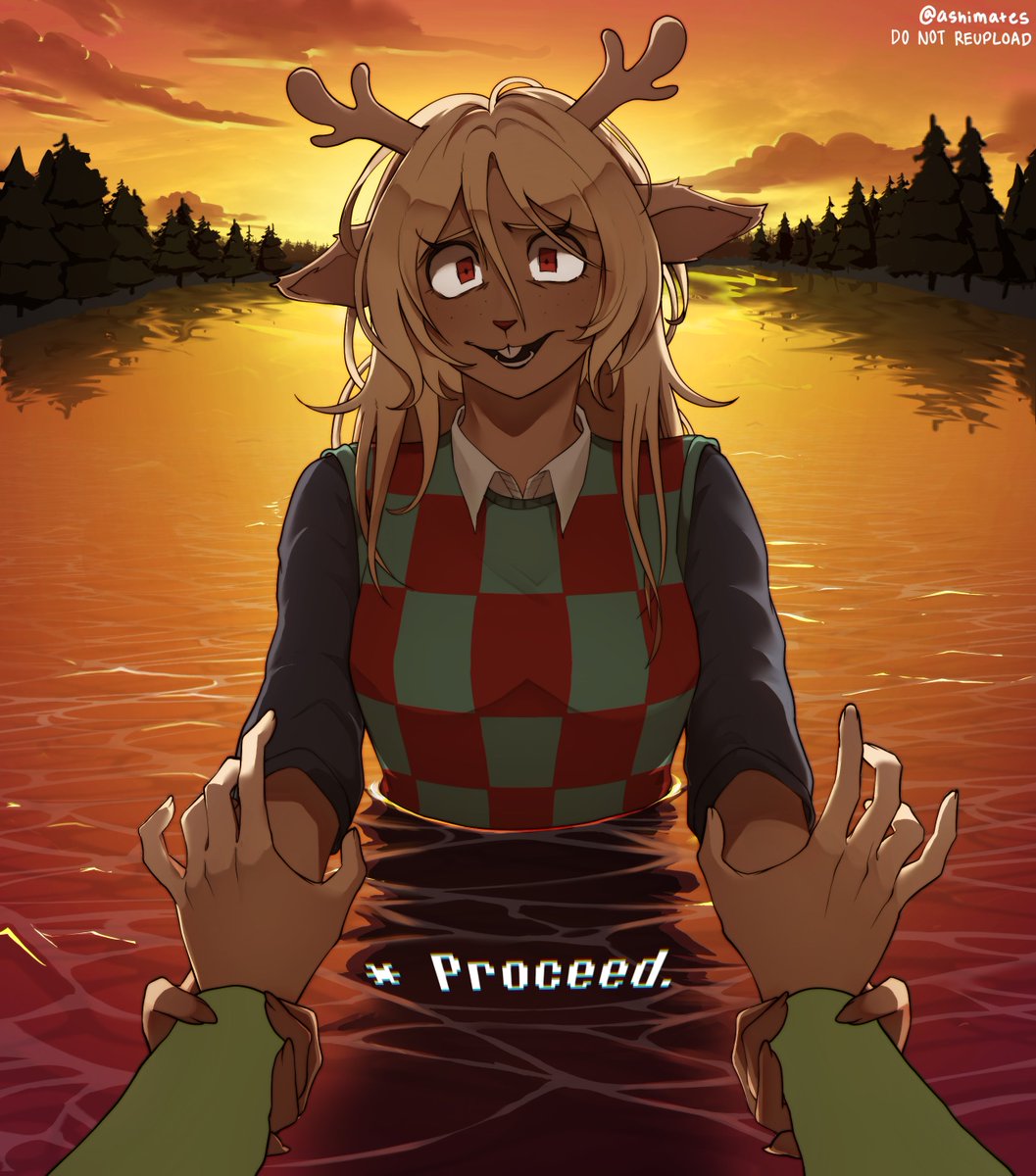 Ashimates's tweet photo. THE LAKE. #deltarune #deltarunespoilers https://t.co/TrrFbml86z