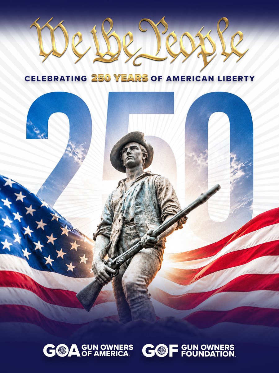 GunOwners's tweet photo. The Founders didn’t fight a War for Independence so modern politicians could tell you which guns you’re “allowed” to own.

The right to keep and bear arms is not a government gift. It’s the safeguard of liberty.

Happy Independence Day. 🇺🇸 https://t.co/6Wn125mAcy