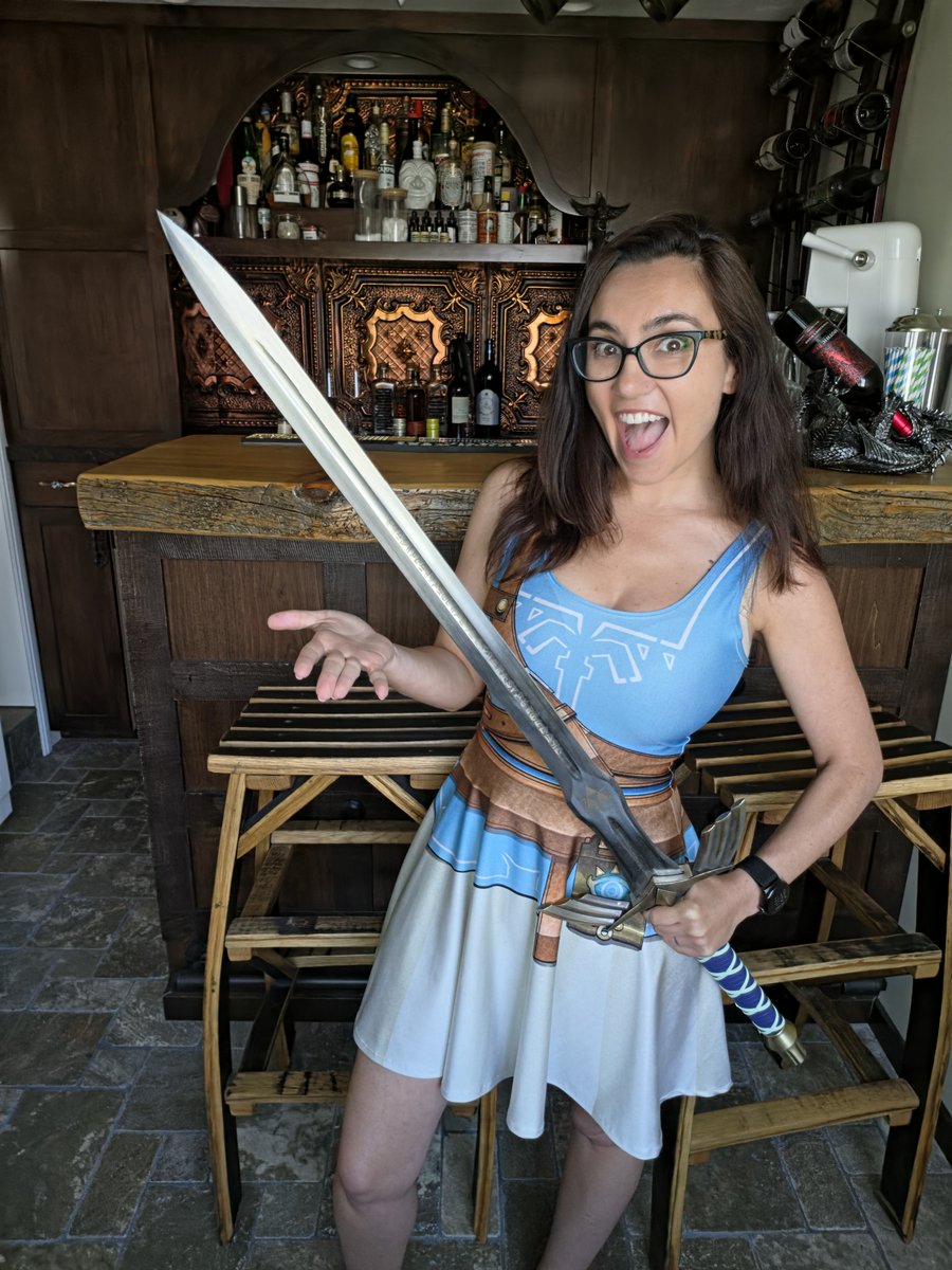 thatgrltrish's tweet photo. I felt the dress and master sword were necessary to tackle the day lol https://t.co/FY3FJkn5BU