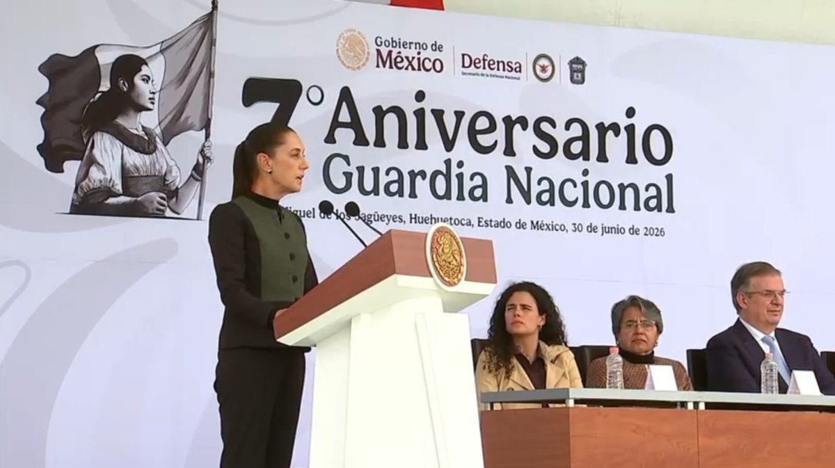 SENER_mx's tweet photo. En el 7º aniversario de la @GN_MEXICO_ 🪖, rendimos homenaje a las mujeres y hombres que la integran, quienes con honor, disciplina y un profundo compromiso con México dedican su vida al servicio del pueblo y la protección de nuestra nación 🇲🇽.

Desde el 2019, la #GuardiaNacional ha fortalecido la seguridad del país con cercanía a la ciudadanía 🧑‍🧑‍🧒‍🧒, honestidad y respeto. Con más de 125 mil elementos, protege la vida, salvaguarda los derechos de las y los mexicanos, defiende nuestra soberanía y sirve con lealtad y amor a la patria.