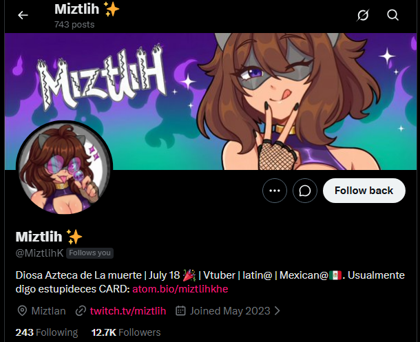 CherryToragao's tweet photo. Que perro asco. Expongo este pedo yo porque a mi vieja le da pena. Todo el perfil de esta wey es IA, hasta sus pseudo cosplays, TODO está editado/plagiado con IA. 
Aparte de ser la atrapa-pajeros3002. Ya saben, cosas de vtubers mapaches.

Ya ni comisiones ajenas respetas @MiztlihK. Pathetic.