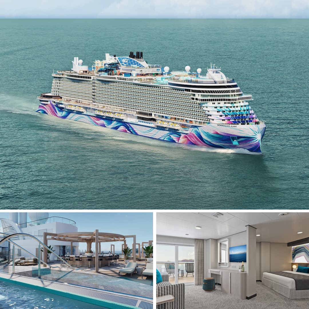 Cruise_Planner's tweet photo. Meet Norwegian Aura, Norwegian Cruise Line’s newest ship! Race down waterslides, unwind in seaside cabanas, or simply soak in the horizon. Be among the first to experience Aura in 2027. Reserve your spot! (480) 646-4969 https://t.co/3i9vbVordY