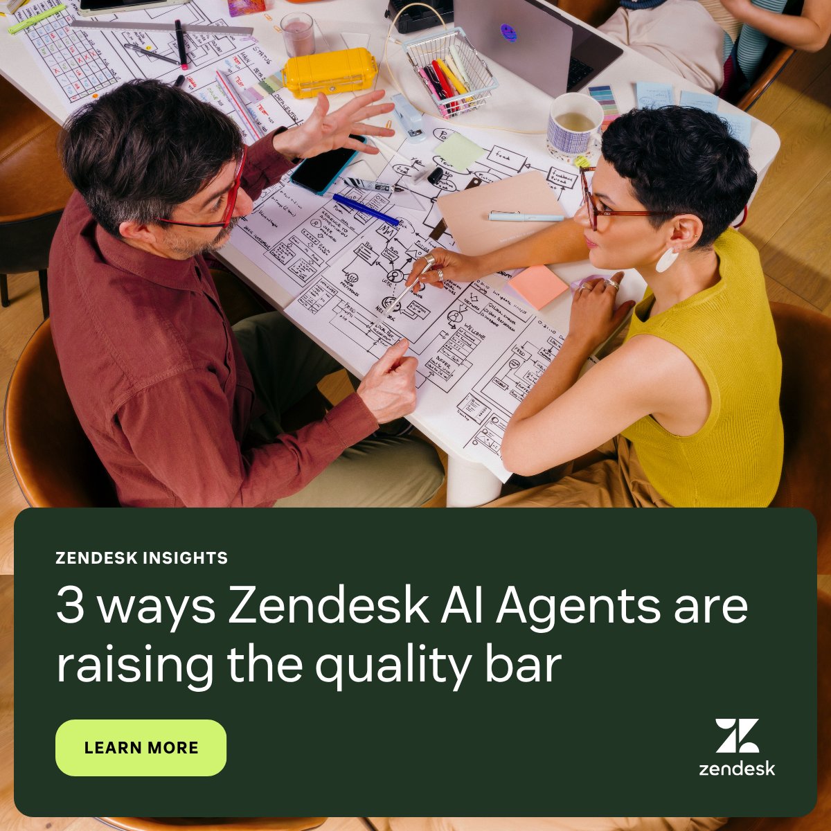 Zendesk's tweet photo. AI agents are raising the bar for service. Read how #ZendeskAI Agents help teams solve more tickets, reply faster, and keep CSAT strong at scale: https://t.co/X2MpcQ6ZJS https://t.co/8j1RvRbfuu