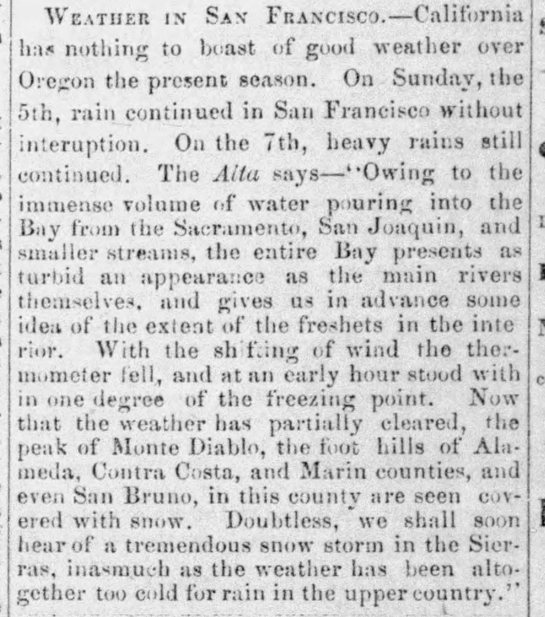 cary_mock's tweet photo. This from San Francisco, CA, early January 1862. Prelude to later rain on snow event flooding. #cawx https://t.co/bStdYQYOqQ