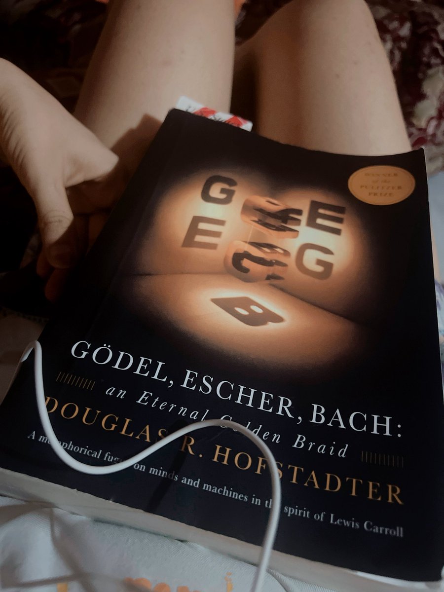 riminygi's tweet photo. There should be a book about how to read this book. And what have I been doing with my life not knowing about Gödel Escher Bach….. https://t.co/Ib7fOwSE44