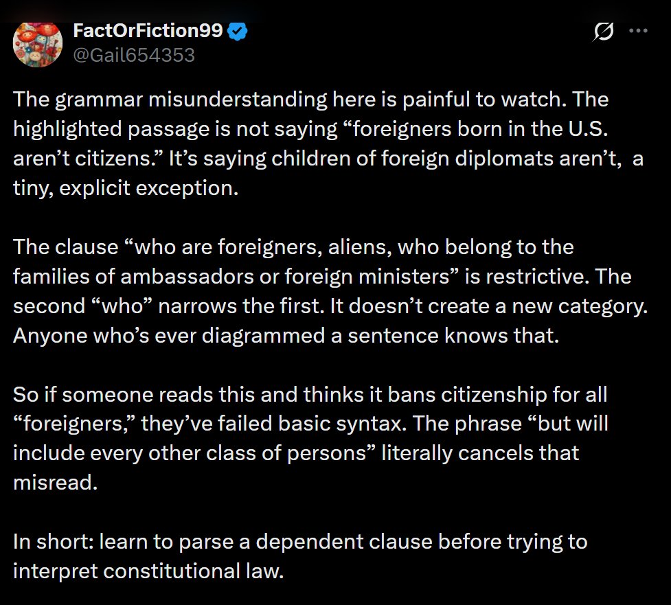 Gail654353's tweet photo. @BoLoudon Take an English class. Learn to diagram sentences Skippy. https://t.co/N6Woev6pz2