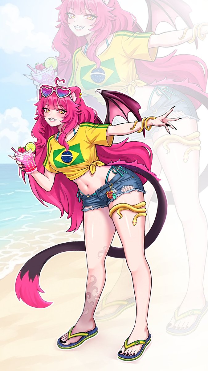 rhuquimera's tweet photo. Bora meus monstrinhos que sua rainha tambem resolveu entrar na vide da Copa!!
#vtuberBr #oc #art #monstertower https://t.co/Qcxb2p7alq