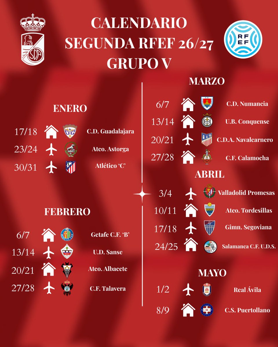 rsda_oficial's tweet photo. Señoras y señores, con todos ustedes el camino que tendrá que recorrer la RSD Alcalá 26/27 Comenzaremos en El Val frente al
@CFTalavera y acabaremos también en casa ante el @cspuertollanocf https://t.co/QGLc0T5H8U