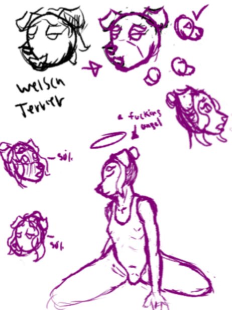 CervineSymphony's tweet photo. Workshopping angelic yoga pup girl. I'm thinking 'Lilith'.

#furryart #OC https://t.co/uJmx4e528v