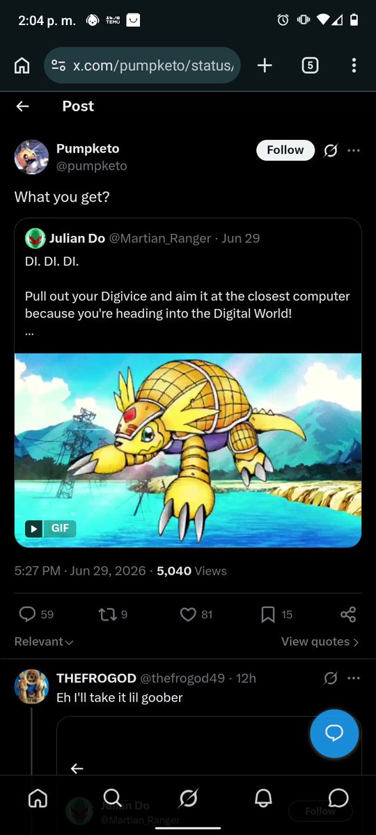 Mephiles_800's tweet photo. @pumpketo Armadimon let's gooo https://t.co/FDmwAYLttY