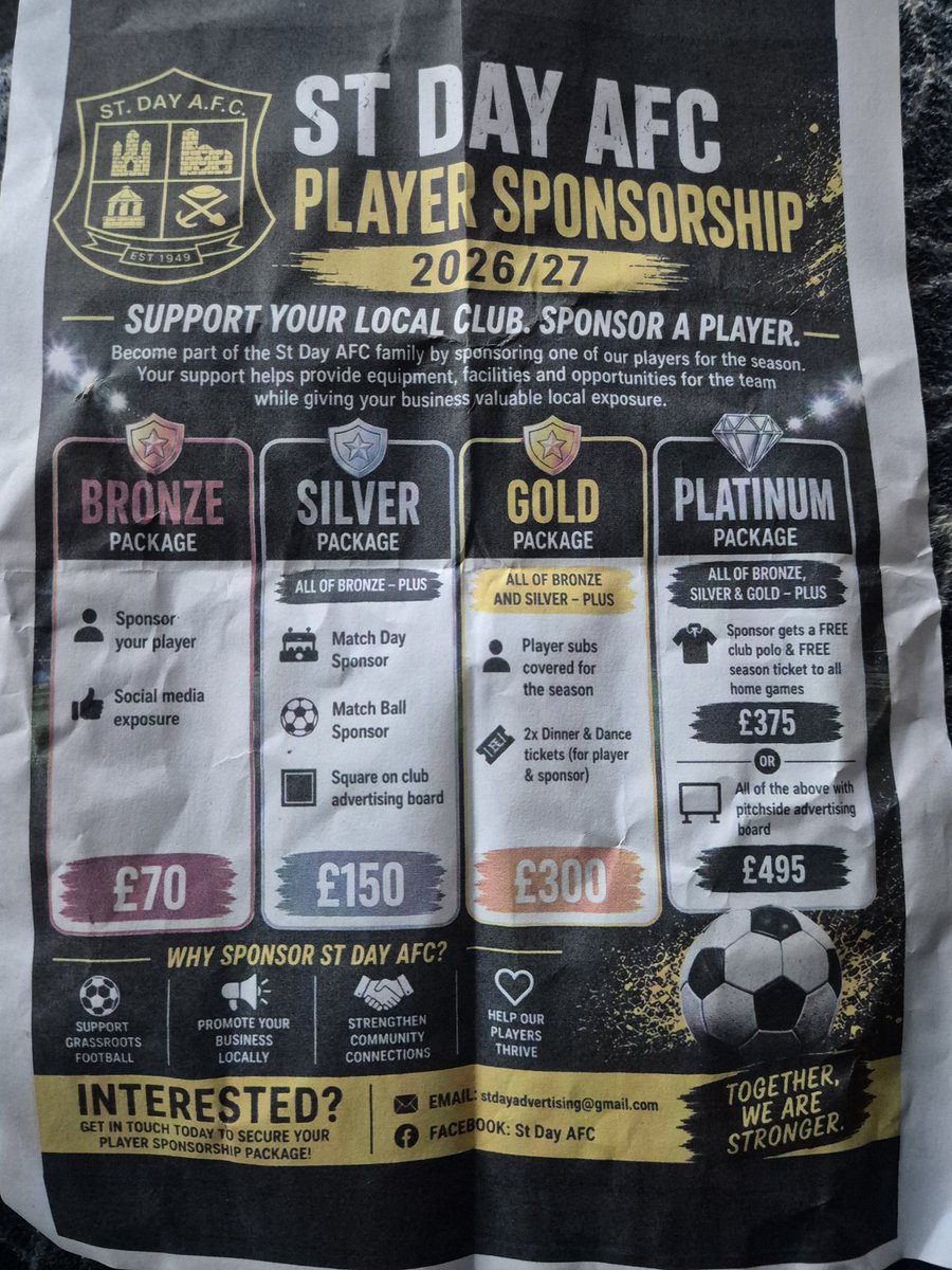 daddybren's tweet photo. Anyone fancy sponsoring  my son this season. Being based in Cornwall would be the best for your business but not going to complain  about support. He is a young respectful player that will represent you company well. https://t.co/IeNXNhVPT2