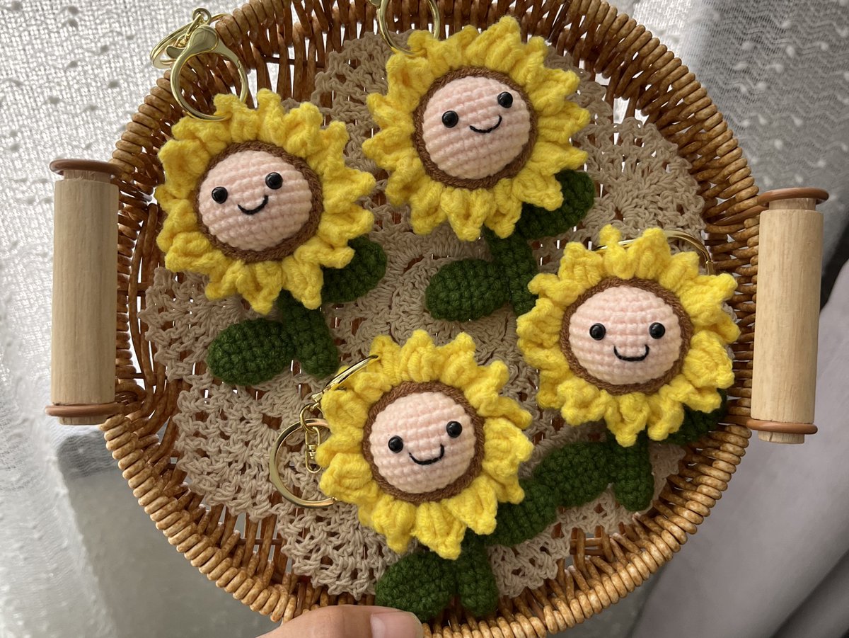 DanetteCook12's tweet photo. Just finished this cute crocheted flower keychain  DIY craft success that adds a lovely touch to my bag!  #HandmadeVibes https://t.co/AnLeF8bRov