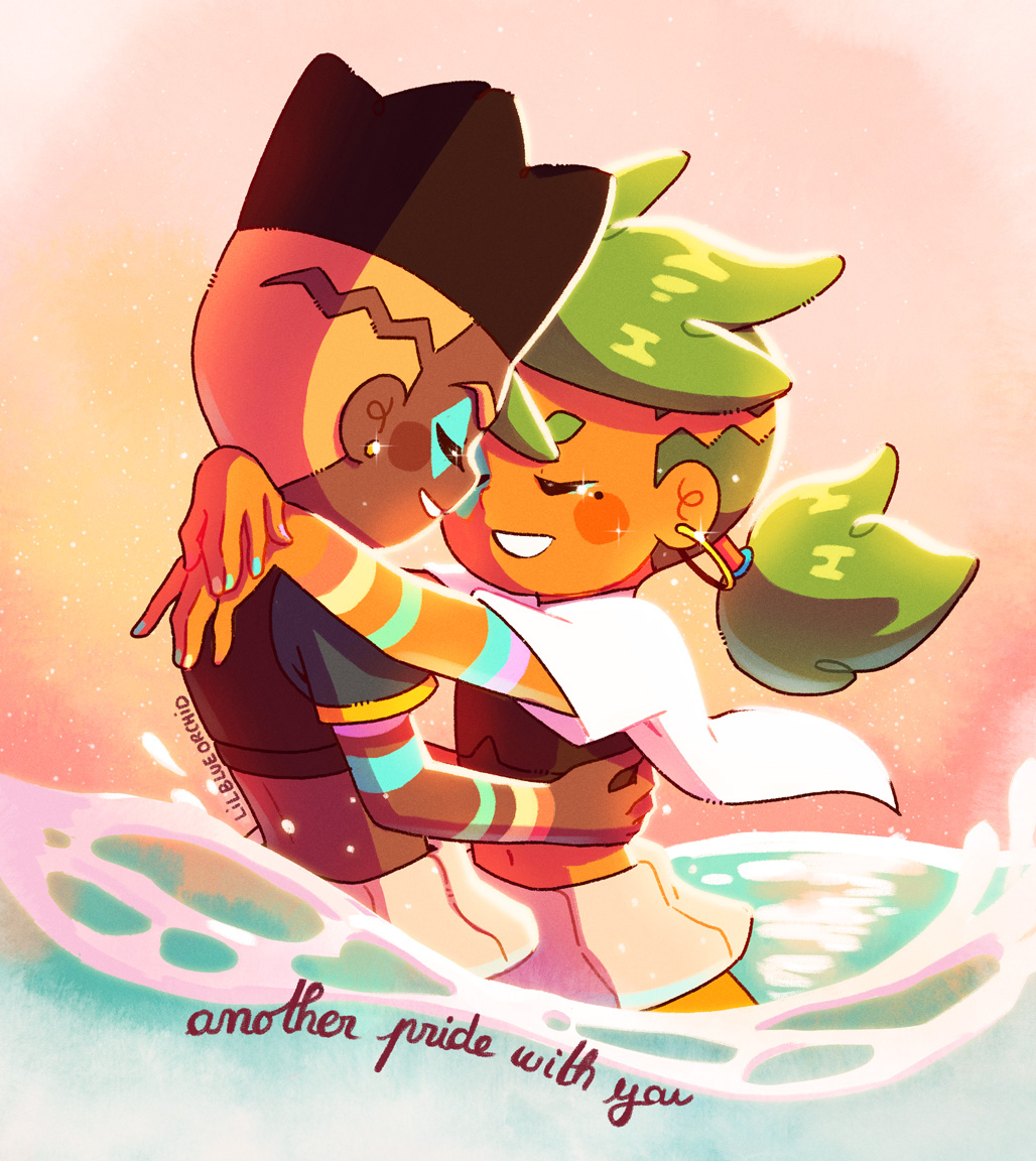 Lilblueorchid's tweet photo. Lost love is sweeter when it's finally found 🤍
Happy pride 2026! #DragonStriker https://t.co/HrAJgChywq