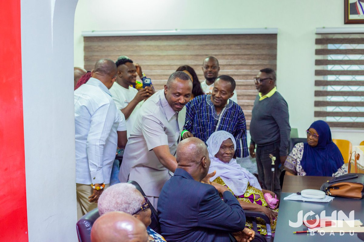 jnboaduofficial's tweet photo. Today, I had the honour of meeting the revered National Council of Elders to seek their blessings, guidance, and counsel as I formally present my vision to serve as National Chairman of our great Party.

I reflected on our shared journey—particularly the difficult period of 2014/2015 when, with the confidence of the Council and NEC, I was entrusted with the responsibility of helping to stabilize and reorganize our Party. Together, we restored unity, won the historic 2016 victory , and secured another resounding victory in 2020.

As we prepare for 2028, our Party faces significant challenges that require experienced, tested, and unifying leadership. My vision is clear:

1. Restore party unity and discipline.
2. Rebuild our grassroots and reconnect with our traditional support base.
3. Strengthen TESCON, External Branches, Nasara, Women and Youth Wings.
4. Enhance election preparedness and internal security.
5. Invest in continuous capacity building for party officers and communicators.
6. Empower our Social Media Activists and the Youth 
7. Support the National Council of Elders while harnessing their wisdom through mentorship and training at the Patriotic Institute .
8. Lead the NPP back to government with a decisive victory in 2028.

My message to our elders was simple: I have never belonged to any faction—I belong to the New Patriotic Party.

With their blessings, the support of our rank and file, and the grace of God, we will rebuild our Party, restore confidence, and win together again.

#JohnBoadu2028 #RebuildUniteWin #ExperienceThatDelivers #LetsWinTogether