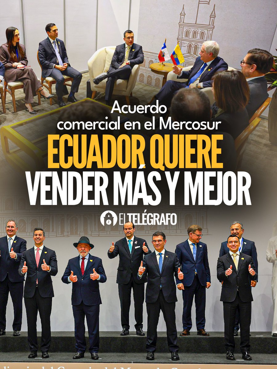 el_telegrafo's tweet photo. #Noticias I El presidente Daniel Noboa propuso actualizar el acuerdo entre la Comunidad Andina y el Mercosur. #LéaloEnET: https://t.co/swcfOGVQqk https://t.co/GvliY222oF