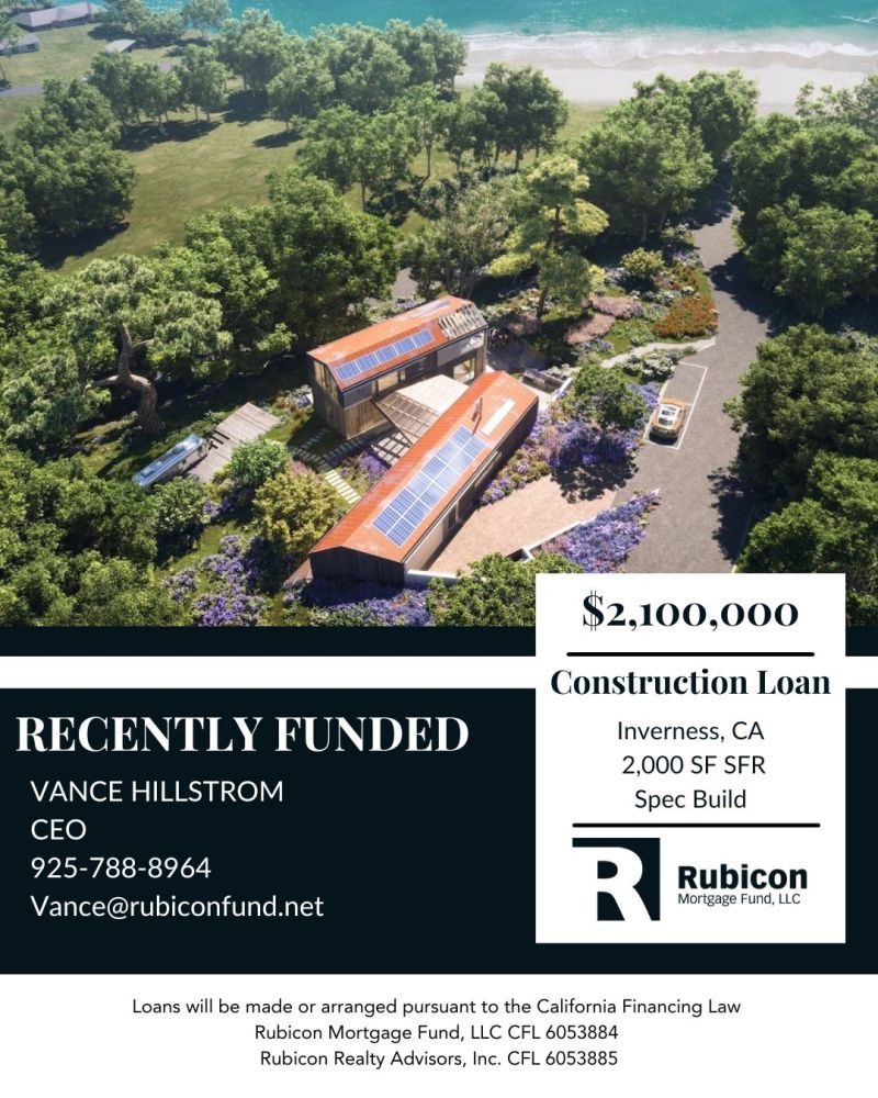 RubiconFund's tweet photo. We funded a $2.1 million construction loan for a coastal property with water views in Inverness, California.

https://t.co/l7IuseOKzQ

#rubiconmortgagefund #constructionloan #privatemoneylender https://t.co/uGiCO46b8Q