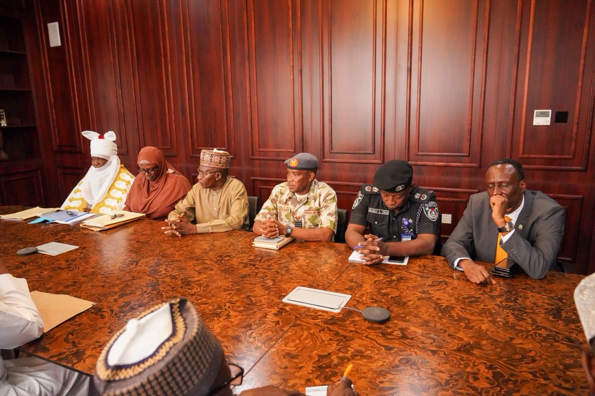 GovernorAUF's tweet photo. Today, I received the preliminary report of the Lamurde Peace Mediation Committee and announced an immediate ban on all illegal mining activities in Lamurde LGA. Anyone found fueling violence or violating this directive will face the full weight of the law. Our priority is to restore lasting peace, protect lives and property, and ensure displaced residents return home safely.