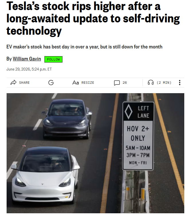 edstulak's tweet photo. FSD reopened the $TSLA valuation debate.

Money is not treating it like a normal automaker; it is chasing AI/Robotaxi hopes before Q2 deliveries.
The move from $403 to $424 shows sentiment got hot early.
If deliveries miss, optimism can snap.

Chasers are betting on imagination. https://t.co/nqeqRVQ1t1