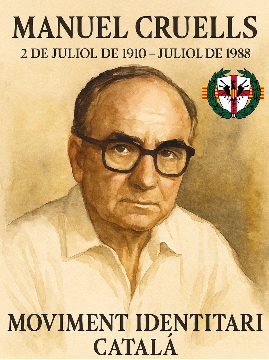 MIC_Catalunya's tweet photo. El 2 de juliol de 1910 va néixer Manuel Cruells, del Bloc Escolar Nacionalista (BEN), i FNEC. Va ser un dels dirigents del FNC fins que el va abandonar pels plantejaments marxistes. Va militar a ERC i defraudat amb el socialisme va morir a Barcelona (Horta) el juliol de 1988. https://t.co/sJ7Ykgajwq