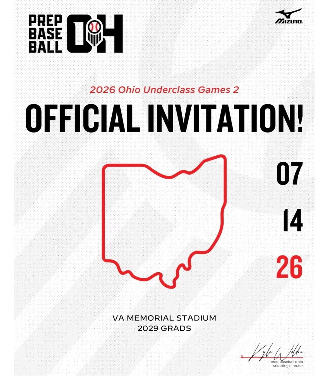 PaytonWelling's tweet photo. Thank you for the invite @PrepBaseballOH. Can’t wait to compete. https://t.co/fXC3cbfb64