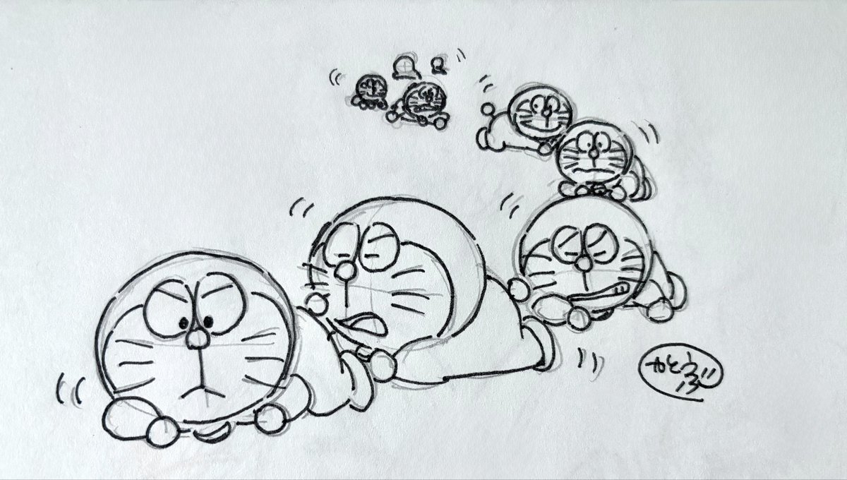 Katou_bububu's tweet photo. これは、ほふく前進ドラちゃんですね〜 https://t.co/xSFF7mYNwO