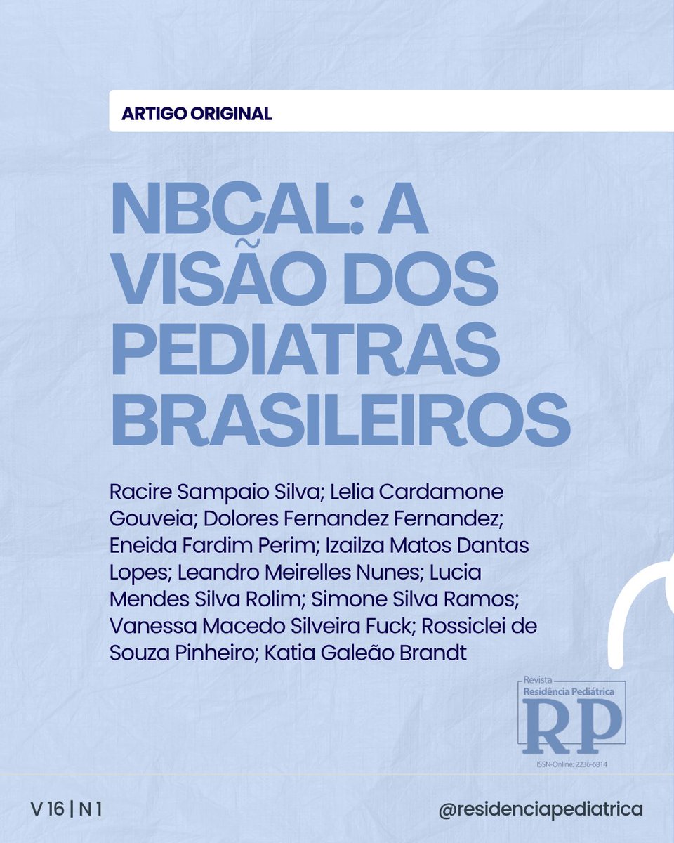 ResidPediatrica's tweet photo. Novo artigo publicado!

📝 NBCAL: a visão dos pediatras brasileiros.

Confira o artigo completo acessando a revista Residência Pediátrica: https://t.co/CDGr6K52gg

#ResidênciaPediátrica #Pediatria #NBCAL #AleitamentoMaterno #PesquisaCientífica https://t.co/R1tlokdC2I