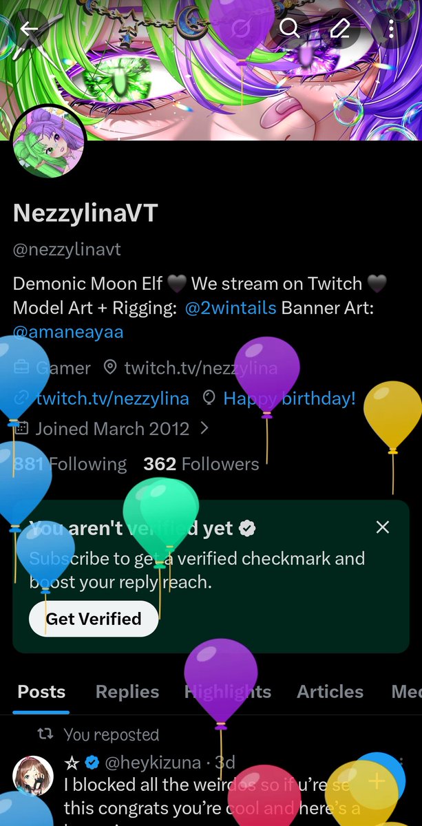 nezzylinavt's tweet photo. It's my birthday!!!!
Soon to be streaming my birthday away!!!
https://t.co/xe4OB51WBV https://t.co/XwLG4SrVNF