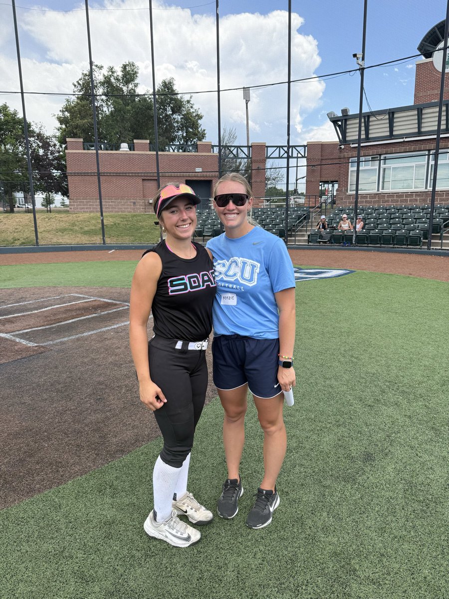 Mo_C27's tweet photo. Had an amazing time at the @ccu_softball Prospect camp!! Thanks Coach Kenzie and Coach Ari for putting it on!! Love hearing all the great things happening at CCU!! https://t.co/GnCOb51cc8
