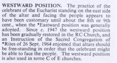 Kenny100002's tweet photo. @Soulful76_Leaf No, not just in St. Peter but most churches in Rome, that were build before the 8th and 9th, the westward position were the norm, the eastward position was adopted in Rome from the Frankish Empire in the 8th or 9th century.

The Oxford Dictionary of the Christian Church. https://t.co/4ZKGxZkJBh