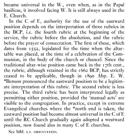 Kenny100002's tweet photo. @Soulful76_Leaf No, not just in St. Peter but most churches in Rome, that were build before the 8th and 9th, the westward position were the norm, the eastward position was adopted in Rome from the Frankish Empire in the 8th or 9th century.

The Oxford Dictionary of the Christian Church. https://t.co/4ZKGxZkJBh