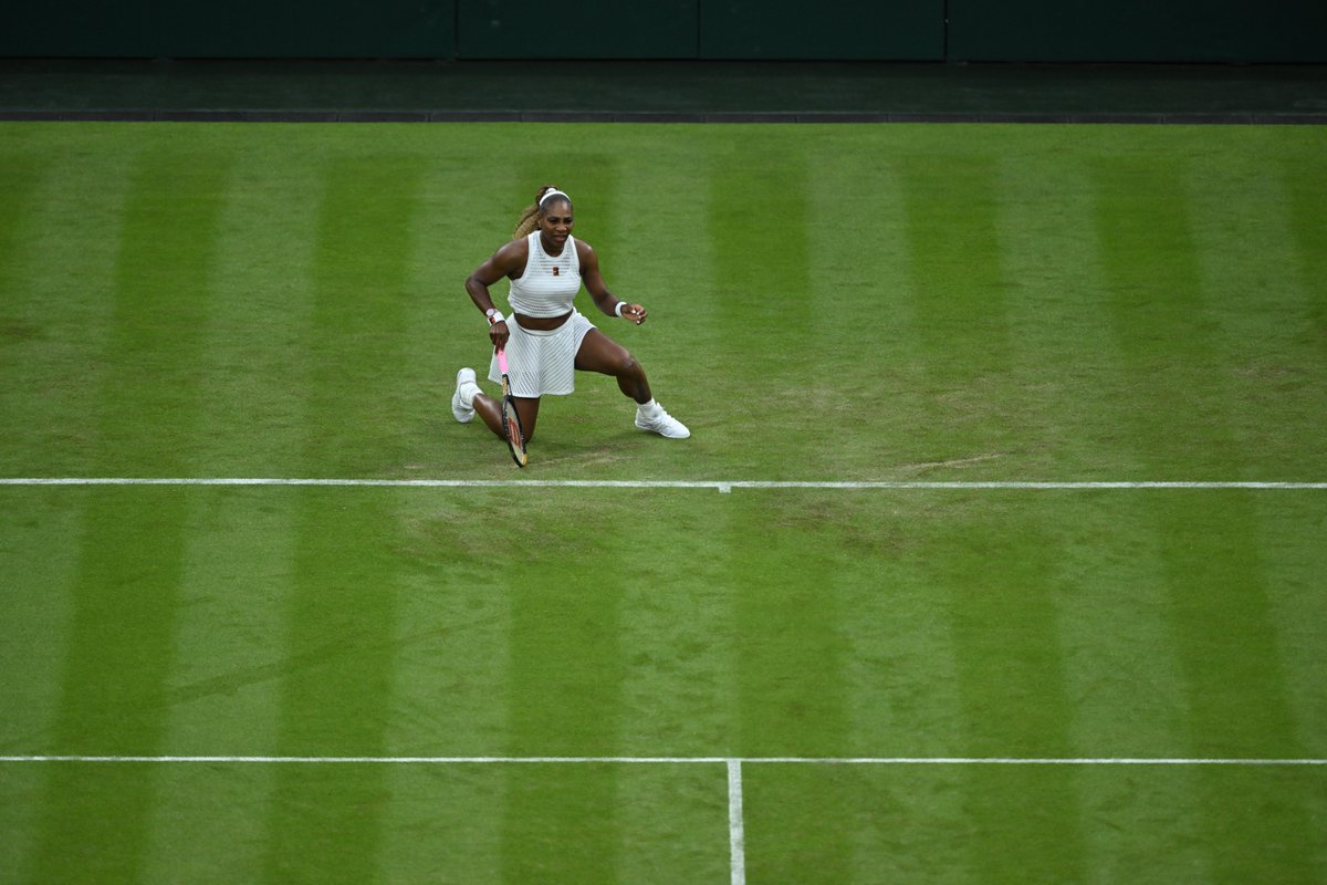 Wimbledon's tweet photo. Never count Serena Williams out.

We're going to a decider after the 23-time Grand Slam champion saves a match point against Maya Joint

#Wimbledon https://t.co/avw4PERSEs