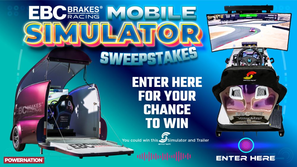 AudreyS23511436's tweet photo. #WIN! EBC Brakes Mobile Simulator Sweepstakes!  #WIN a Simcraft GRID1 simulator and an Ironhorse trailer, customized by Blacktop Speed Shop!  #Valued at $40,000. Ends 7/30 #Enter Here: https://t.co/zcOjyyo9Zw https://t.co/7rH0IS4tFO
