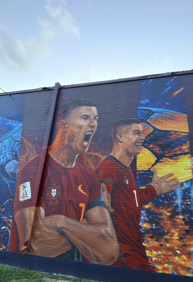mennosugao's tweet photo. Houstonのウォールアート行ってきました！

🇵🇹 Cristiano Ronaldo
🇦🇷 Lionel Messi
🇫🇷 Kylian Mbappé
🇲🇽 Edson Álvarez

昨日は日本が負けた後にホテル引きこもると
気分が落ちそうだったので🥺
ダウンタウン辺りをウロウロしたけどちょっと気分も復活しました😊 https://t.co/fkbpnNFWv5