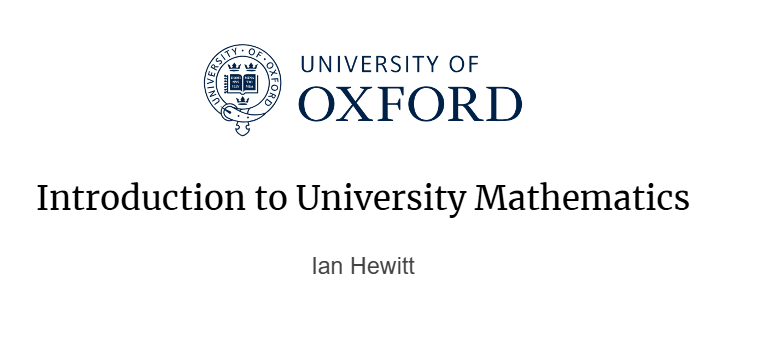 Riazi_Cafe_en's tweet photo. Oxford's "Introduction to University Mathematics"  

Lecture notes, videos, and more: https://t.co/ErjIFpsnDS https://t.co/ir6ErPo8Db