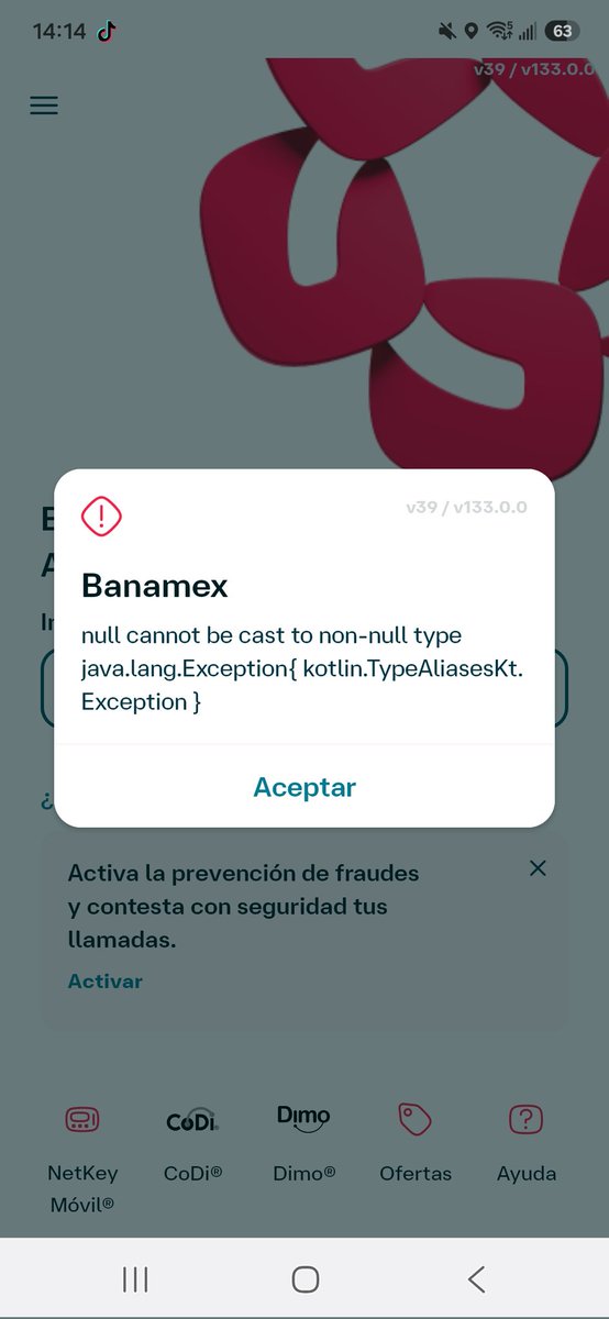 A_more86's tweet photo. @banamex ayuda, que significa este error? https://t.co/PrrlVYomUE