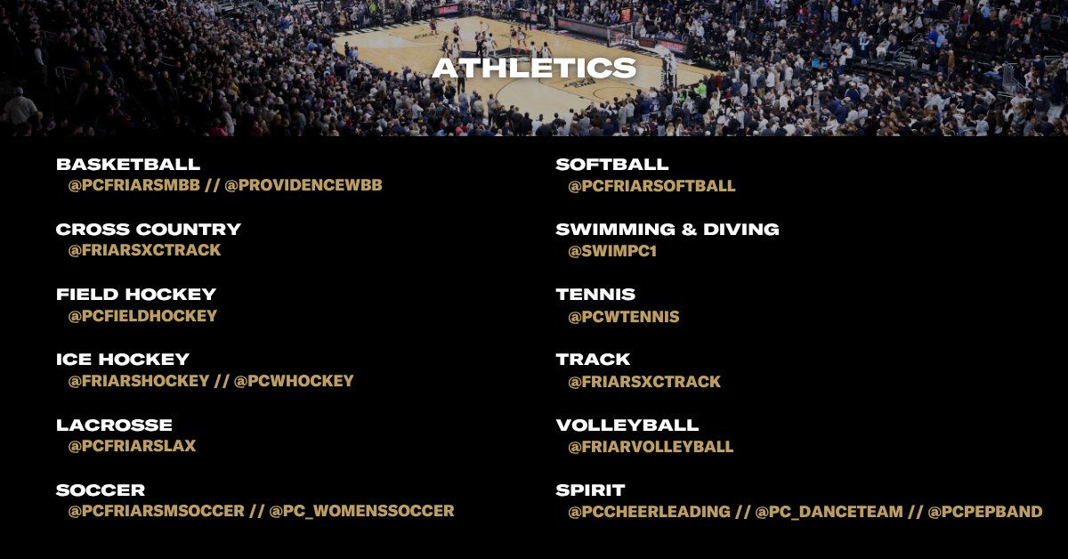 ProvidenceCol's tweet photo. It's #SocialMediaDay! Thanks for following us on X!

Check out the other Providence College accounts listed, including campus offices, resources, athletics, academic departments, schools of the college, and more! https://t.co/TTk9XYdj5F