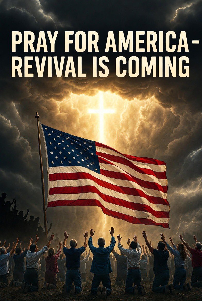 WellsJorda89710's tweet photo. 🔥 Urgent Call to Prayer for America! 🙏

We must pray for our nation every single day. America desperately needs a real revival and a powerful spiritual awakening if we are to survive!

Evil is running rampant in our land. How did we get here — where so many actually believe communism and socialism are better than the freedom of capitalism? We lost millions of brave American lives in World War II fighting these very ideologies… only for a demonic generation to walk straight into Satan’s trap.

They want a corrupt government to rule every part of their lives.
Only prayer and Jesus can save us.
Church, rise up! Parents, pray! Believers, intercede! It’s time for a national turning back to God.
Who’s standing with me in prayer today? Drop a 🙏 if you’re praying for revival! #GodBlessAmerica #RevivalNow #FaithOverGovernment #PrayerChangesThings #SpiritualAwakening